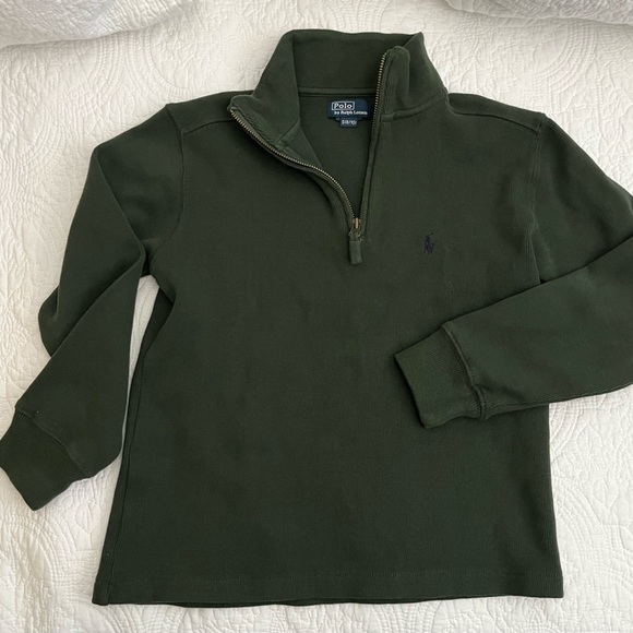 Polo Ralph Lauren Quarter Zip Dark Green Sweater-EUC - Picture 7 of 8